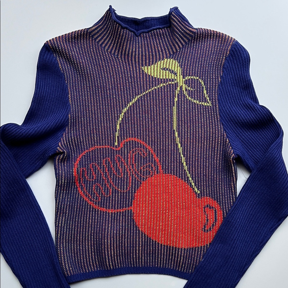 BDG Urban Outfitters Shauna Jacquard Long Sleeve Top - Picture 3 of 12